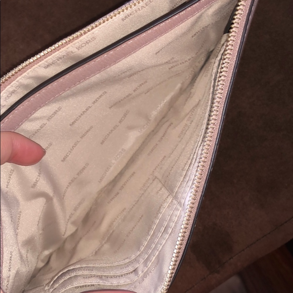 Baby Pink Michael Kors clutch/wristlet with studs - Picture 4 of 5